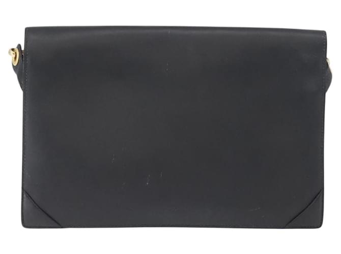 Céline Borsa a Spalla in Pelle Nera e Oro Auth LNZ656 Nero D'oro - vista 2