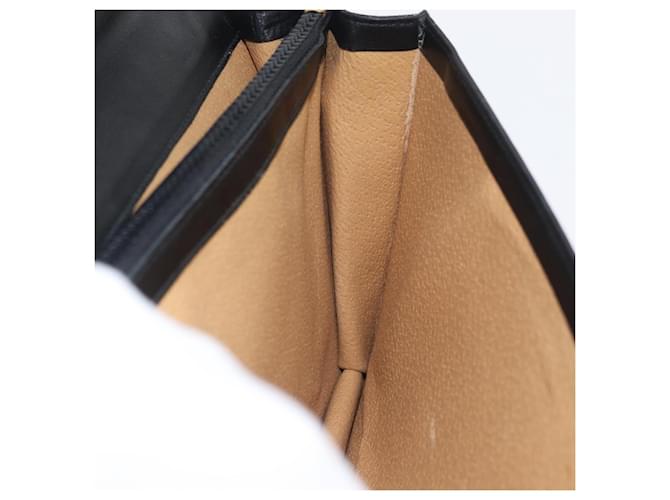 Céline Borsa a Spalla in Pelle Nera e Oro Auth LNZ656 Nero D'oro - vista 20