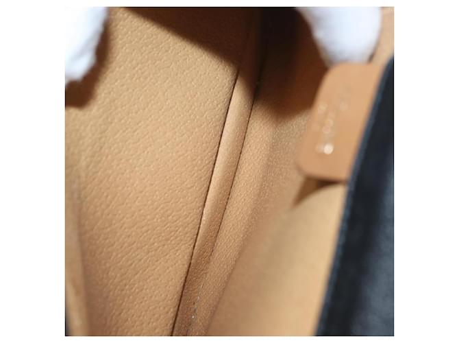 Céline Borsa a Spalla in Pelle Nera e Oro Auth LNZ656 Nero D'oro - vista 22