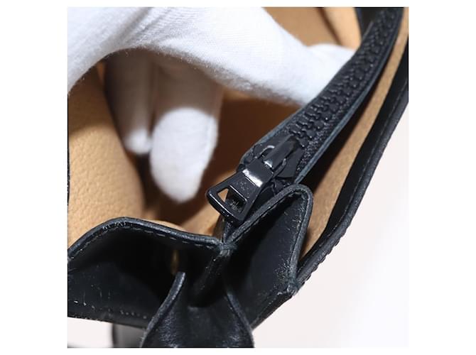 Céline Borsa a Spalla in Pelle Nera e Oro Auth LNZ656 Nero D'oro - vista 25