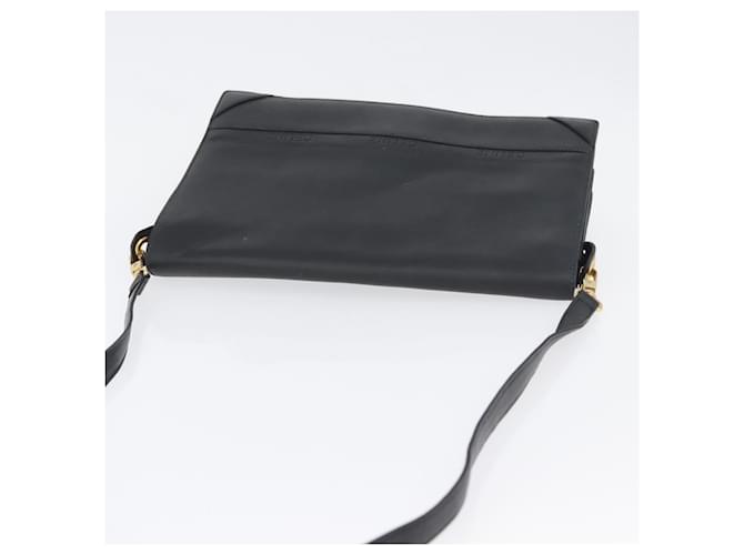 Céline Borsa a Spalla in Pelle Nera e Oro Auth LNZ656 Nero D'oro - vista 6