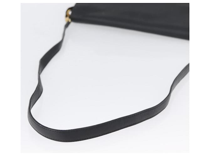 Céline Borsa a Spalla in Pelle Nera e Oro Auth LNZ656 Nero D'oro - vista 7