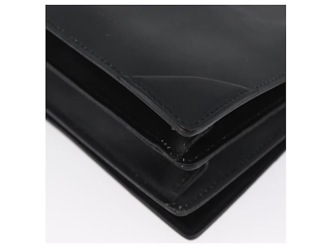Céline Borsa a Spalla in Pelle Nera e Oro Auth LNZ656 Nero D'oro - vista 9