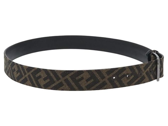 FENDI Zucca Canvas Gürtel 41,3"" Schwarz Braun 7C0497 Auth SW2291A - Ansicht 4