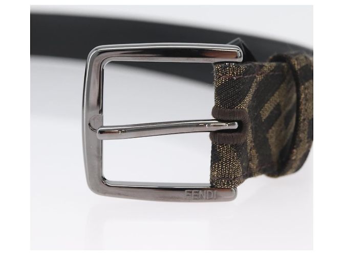 FENDI Zucca Canvas Gürtel 41,3"" Schwarz Braun 7C0497 Auth SW2291A - Ansicht 5