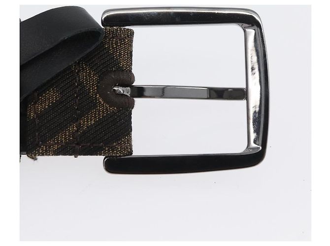 FENDI Zucca Canvas Gürtel 41,3"" Schwarz Braun 7C0497 Auth SW2291A - Ansicht 6