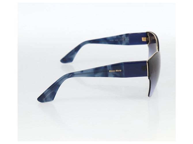 Miu Miu Sonnenbrille aus Kunststoff Navy Auth BA11670V Marineblau - Ansicht 3