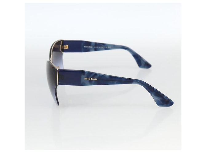 Miu Miu Sonnenbrille aus Kunststoff Navy Auth BA11670V Marineblau - Ansicht 5
