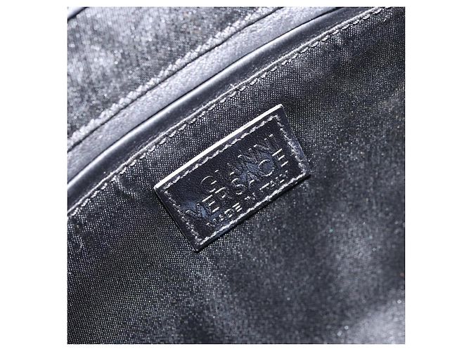 Borsa a mano Gianni Versace in nylon nero e oro Auth bs34097 D'oro - vista 10