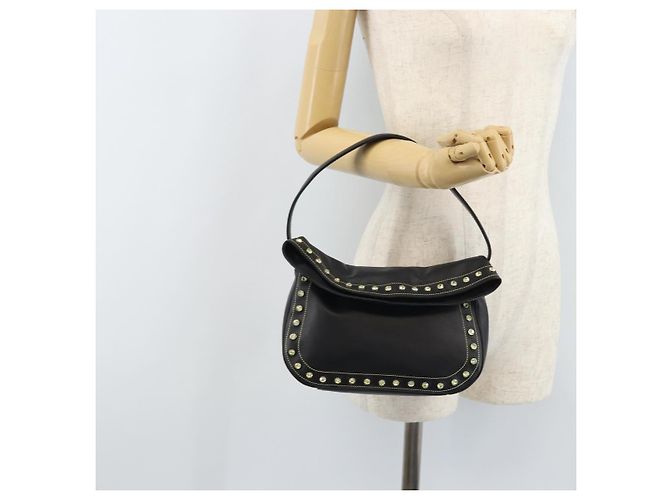 Borsa a mano Gianni Versace in nylon nero e oro Auth bs34097 D'oro - vista 20