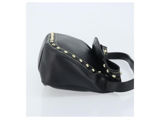 Borsa a mano Gianni Versace in nylon nero e oro Auth bs34097 D'oro - vista 3