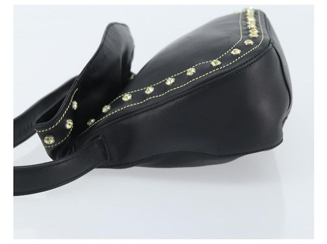 Borsa a mano Gianni Versace in nylon nero e oro Auth bs34097 D'oro - vista 4
