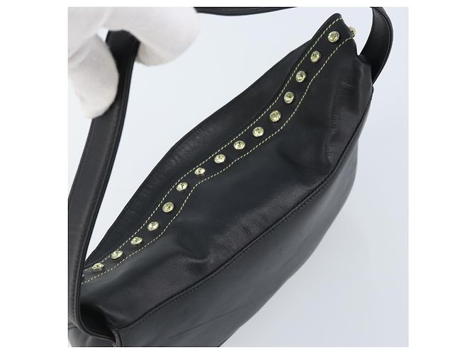 Borsa a mano Gianni Versace in nylon nero e oro Auth bs34097 D'oro - vista 6