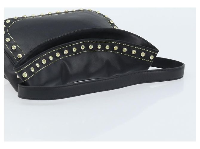 Borsa a mano Gianni Versace in nylon nero e oro Auth bs34097 D'oro - vista 7