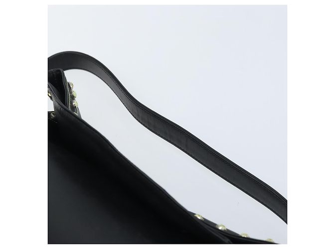 Borsa a mano Gianni Versace in nylon nero e oro Auth bs34097 D'oro - vista 8