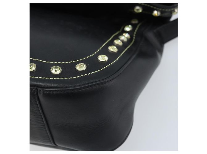 Borsa a mano Gianni Versace in nylon nero e oro Auth bs34097 D'oro - vista 9