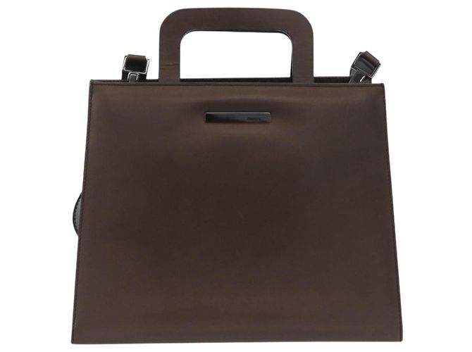 Borsa a mano in pelle GUCCI 2 in 1 Marrone 001 2020 1854 Auth ep13878 - vista 13