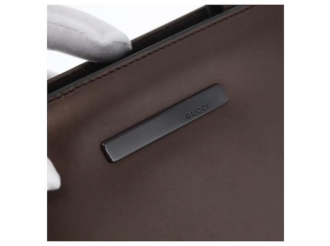 Borsa a mano in pelle GUCCI 2 in 1 Marrone 001 2020 1854 Auth ep13878 - vista 19