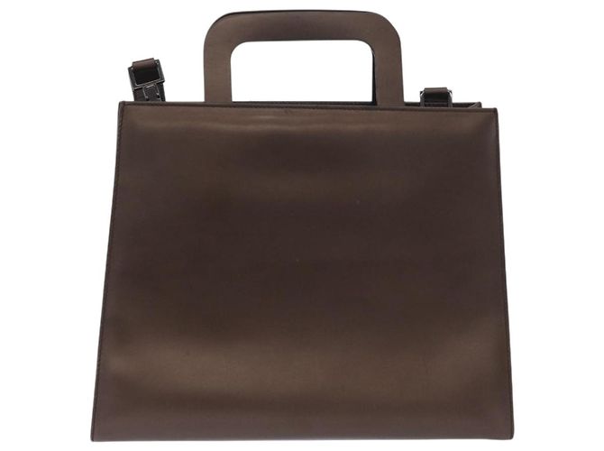Borsa a mano in pelle GUCCI 2 in 1 Marrone 001 2020 1854 Auth ep13878 - vista 2