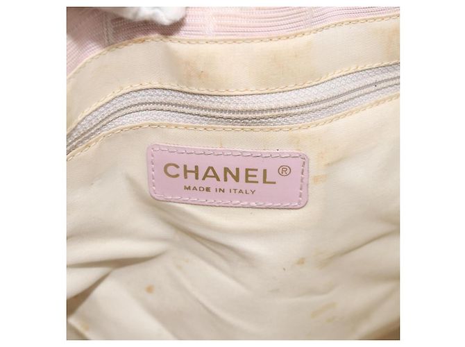 CHANEL Nuova Borsa Tote da Viaggio Nylon Rosa Oro CC Auth BA11645 D'oro - vista 10