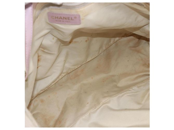 CHANEL Nuova Borsa Tote da Viaggio Nylon Rosa Oro CC Auth BA11645 D'oro - vista 11