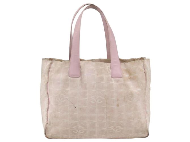 CHANEL Nuova Borsa Tote da Viaggio Nylon Rosa Oro CC Auth BA11645 D'oro - vista 13
