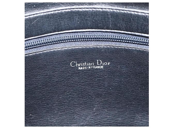 Borsa a mano Christian Dior in pelle nera e oro Auth BA11678 Nero D'oro - vista 11