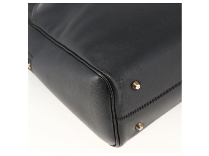 Borsa a mano Christian Dior in pelle nera e oro Auth BA11678 Nero D'oro - vista 14