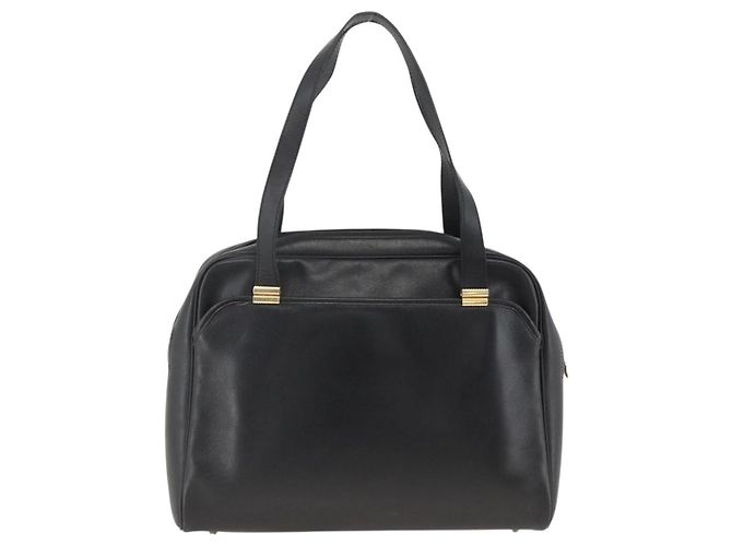 Borsa a mano Christian Dior in pelle nera e oro Auth BA11678 Nero D'oro - vista 2