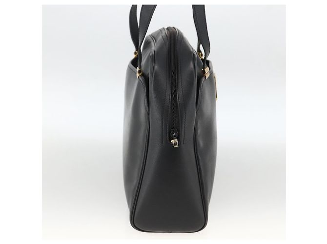 Borsa a mano Christian Dior in pelle nera e oro Auth BA11678 Nero D'oro - vista 3