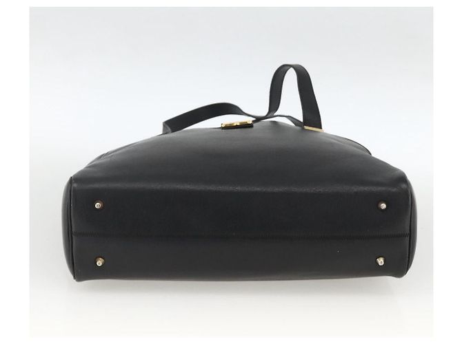 Borsa a mano Christian Dior in pelle nera e oro Auth BA11678 Nero D'oro - vista 5