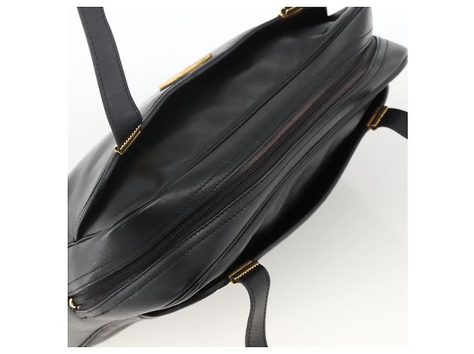 Borsa a mano Christian Dior in pelle nera e oro Auth BA11678 Nero D'oro - vista 6
