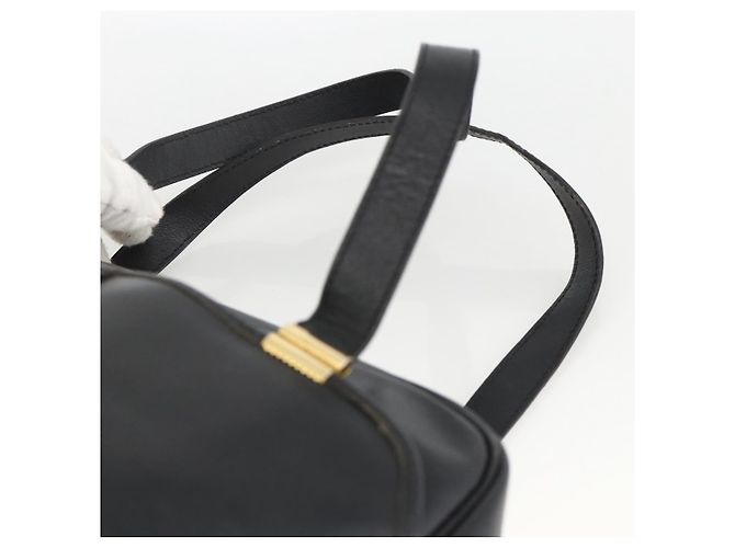Borsa a mano Christian Dior in pelle nera e oro Auth BA11678 Nero D'oro - vista 8