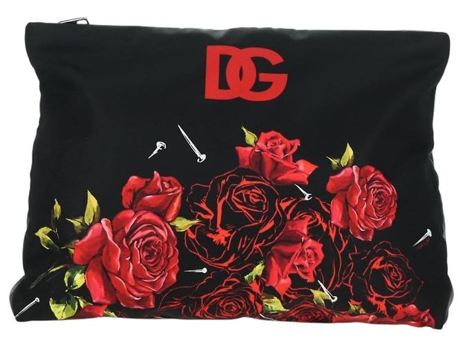 Dolce & Gabbana DOLCE&GABBANA D&G x Jujutsu Kaisen Borsa Nobara Nylon Nero Argento Auth 167127SM - vista 13