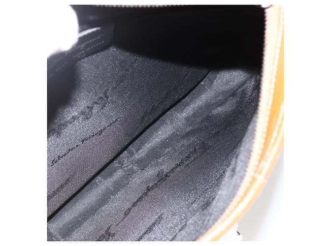 Borsa a Spalla Salvatore Ferragamo Nylon Marrone Argento Autentica BA11638 - vista 11