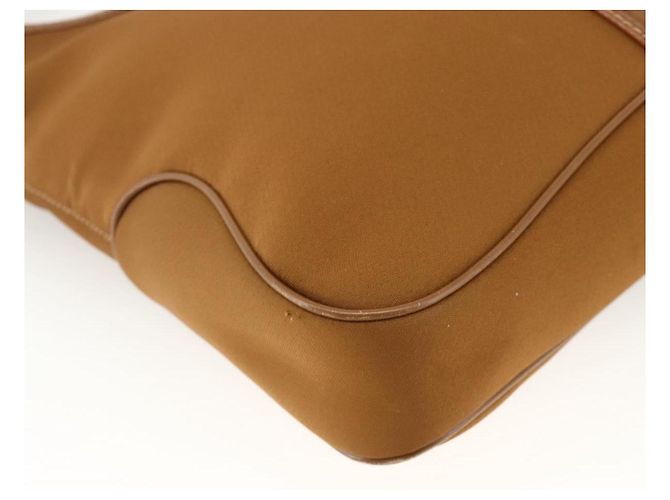 Borsa a Spalla Salvatore Ferragamo Nylon Marrone Argento Autentica BA11638 - vista 14