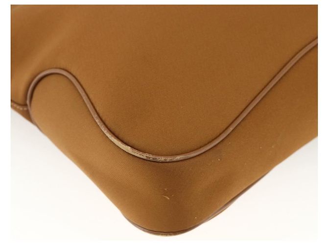 Borsa a Spalla Salvatore Ferragamo Nylon Marrone Argento Autentica BA11638 - vista 16