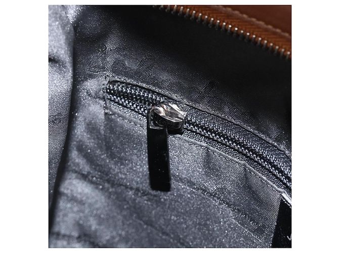 Borsa a Spalla Salvatore Ferragamo Nylon Marrone Argento Autentica BA11638 - vista 20