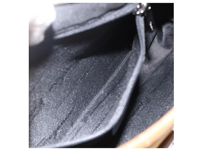 Borsa a Spalla Salvatore Ferragamo Nylon Marrone Argento Autentica BA11638 - vista 21
