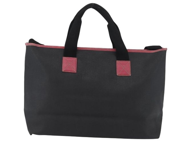 Borsa Tote in PVC Nera GUCCI 162785 Auth ka3368 Nero - vista 2