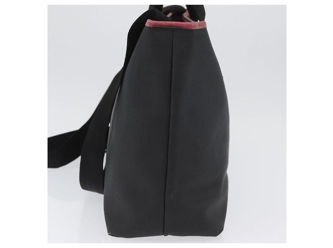 Borsa Tote in PVC Nera GUCCI 162785 Auth ka3368 Nero - vista 3