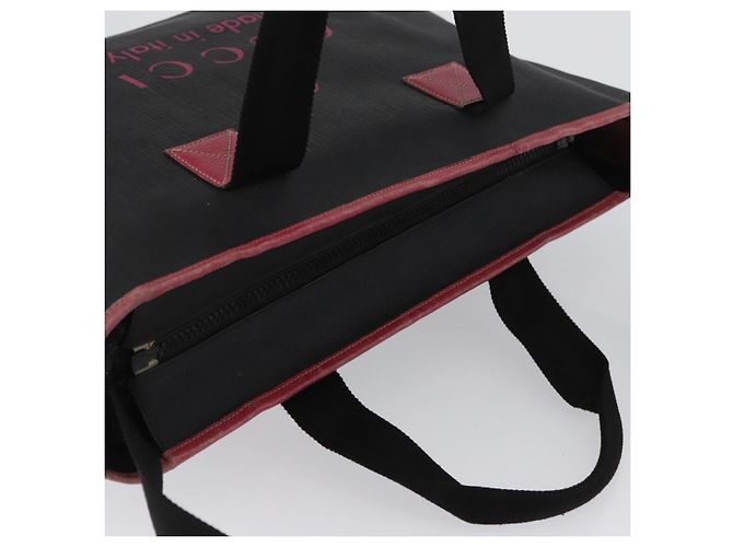 Borsa Tote in PVC Nera GUCCI 162785 Auth ka3368 Nero - vista 6