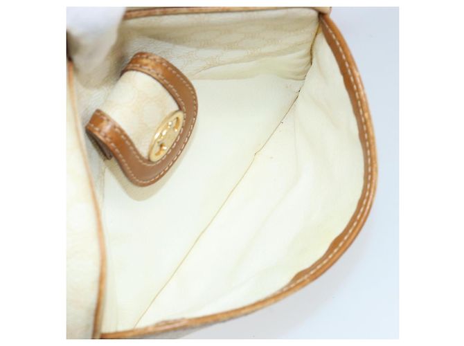 Céline Borsa a Spalla in Tela Macadam CELINE in Pelle PVC Avorio Oro Auth LNZ709 D'oro Crudo - vista 23