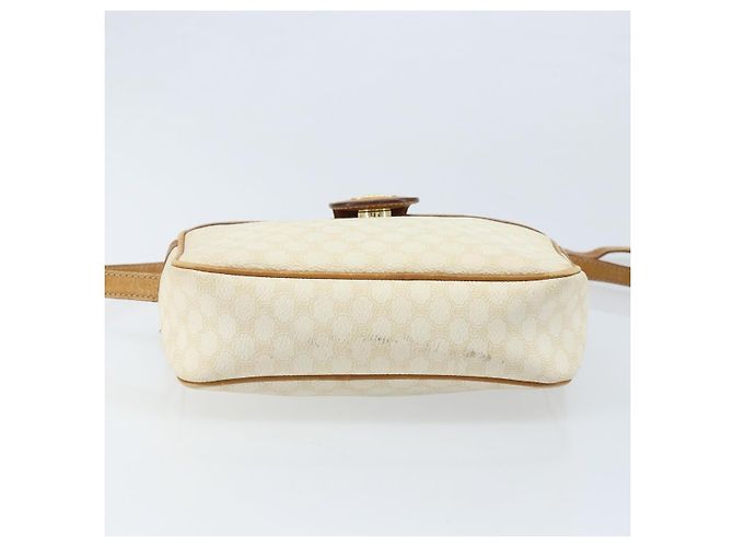 Céline Borsa a Spalla in Tela Macadam CELINE in Pelle PVC Avorio Oro Auth LNZ709 D'oro Crudo - vista 5
