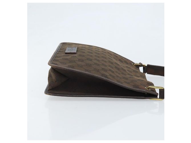Borsa a Spalla GG Canvas Gucci Oro Marrone 91762 Auth am10977 D'oro - vista 3