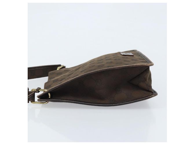 Borsa a Spalla GG Canvas Gucci Oro Marrone 91762 Auth am10977 D'oro - vista 4