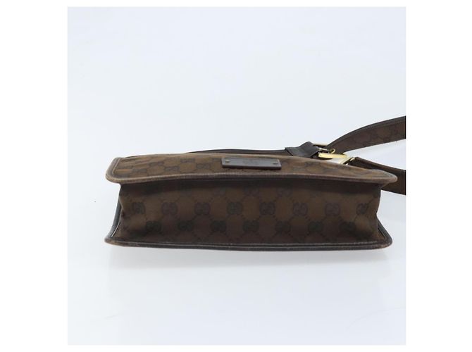 Borsa a Spalla GG Canvas Gucci Oro Marrone 91762 Auth am10977 D'oro - vista 5