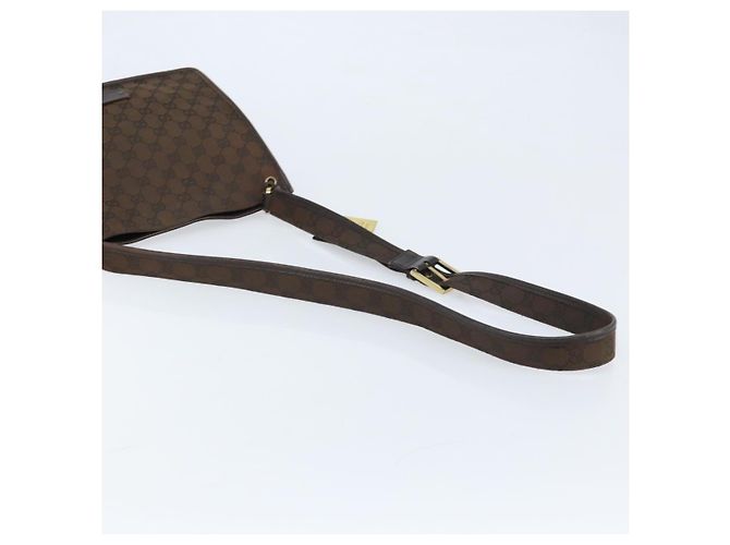 Borsa a Spalla GG Canvas Gucci Oro Marrone 91762 Auth am10977 D'oro - vista 7