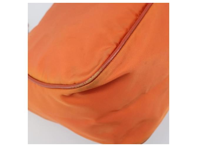 PRADA Schultertasche Nylon Orange Silber Auth ARZ559A - Ansicht 17