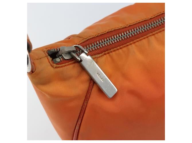 PRADA Schultertasche Nylon Orange Silber Auth ARZ559A - Ansicht 18